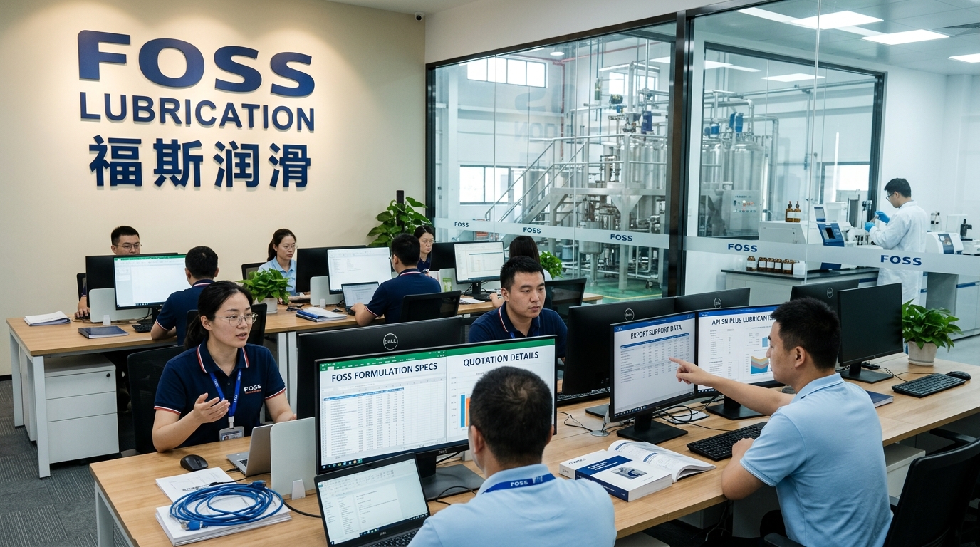FOSS Lubrication technical engineering consultation center and export RFQ dispatch team